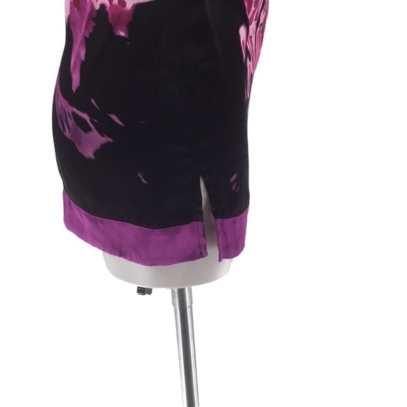 BEBE One Shoulder Silk Multicolor Blouse - Picture 12 of 14